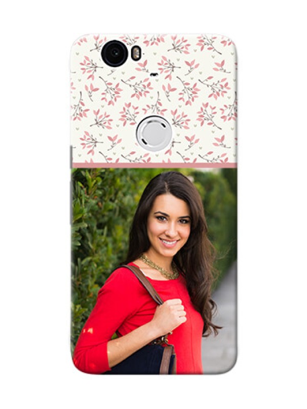 Custom Huawei Nexus 6P Floral Design Mobile Back Cover Design