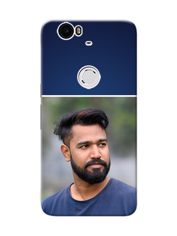 Custom Huawei Nexus 6P Simple Blue Colour Mobile Cover Design