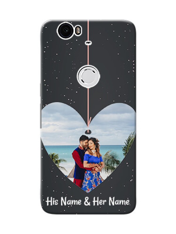 Custom Huawei Nexus 6P Hanging Heart Mobile Back Case Design