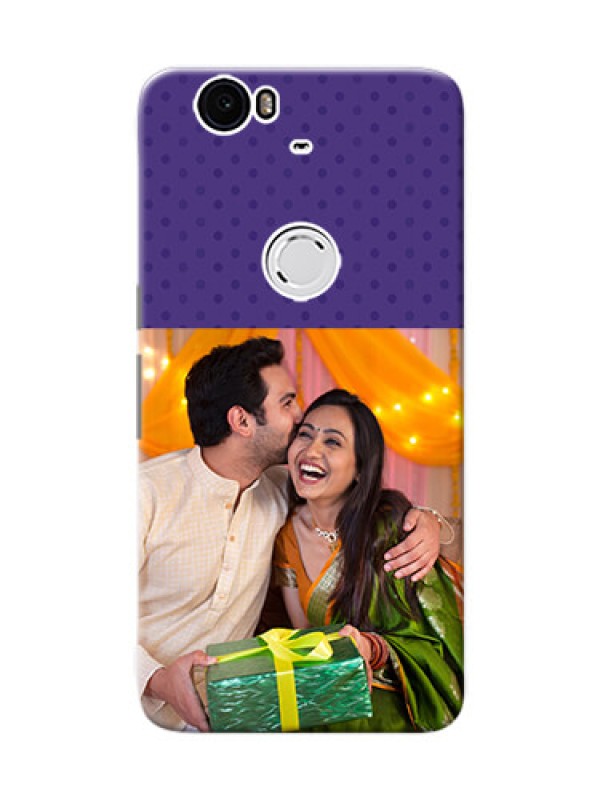 Custom Huawei Nexus 6P Violet Pattern Mobile Cover Design