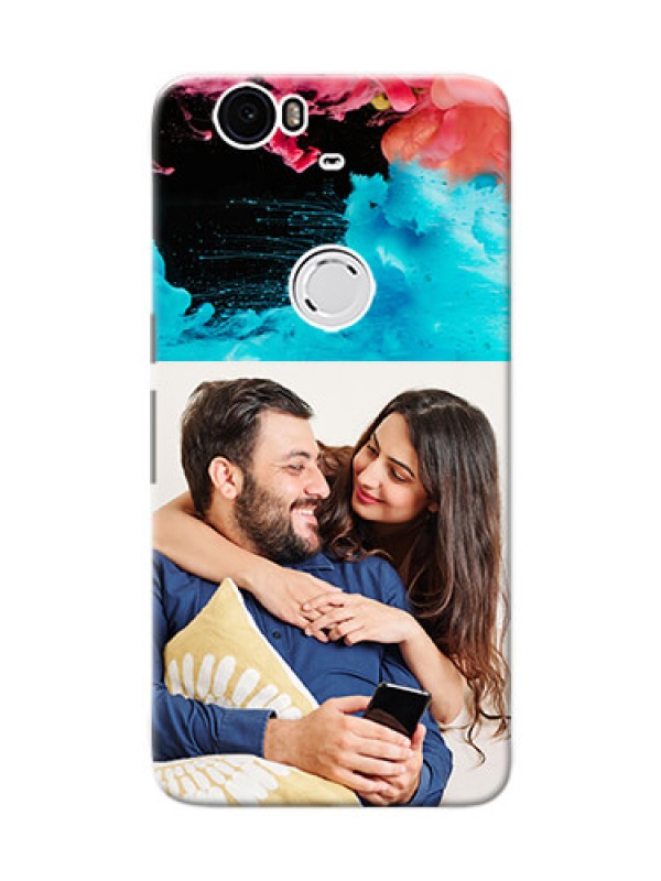 Custom Huawei Nexus 6P best friends quote with acrylic painting Design