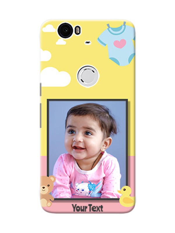 Custom Huawei Nexus 6P kids frame with 2 colour design with toys Design