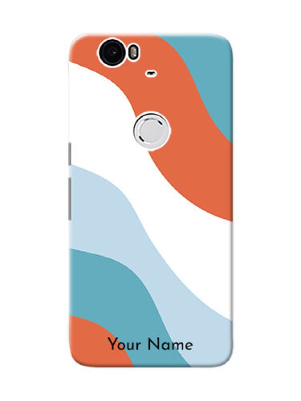 Custom Nexus 6P Mobile Back Covers: coloured Waves Design