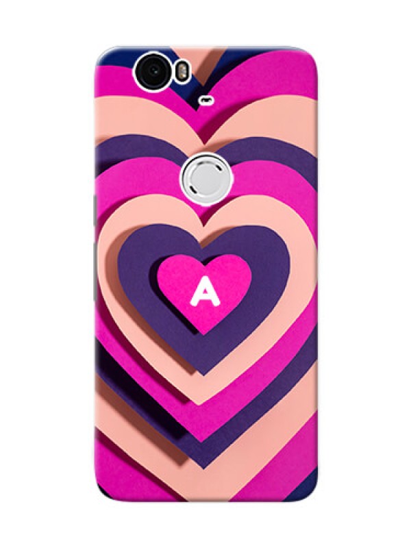 Custom Nexus 6P Custom Mobile Case with Cute Heart Pattern Design