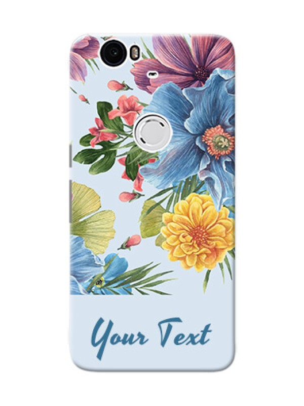 Custom Nexus 6P Custom Phone Cases: Stunning Watercolored Flowers Painting Design