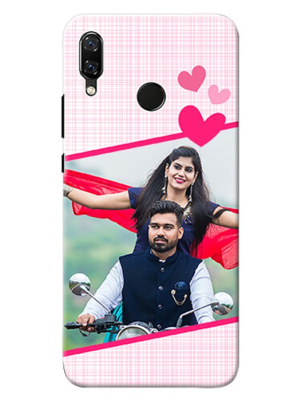 Custom Huawei Nova 3 Pink With Pattern Mobile Cover Design