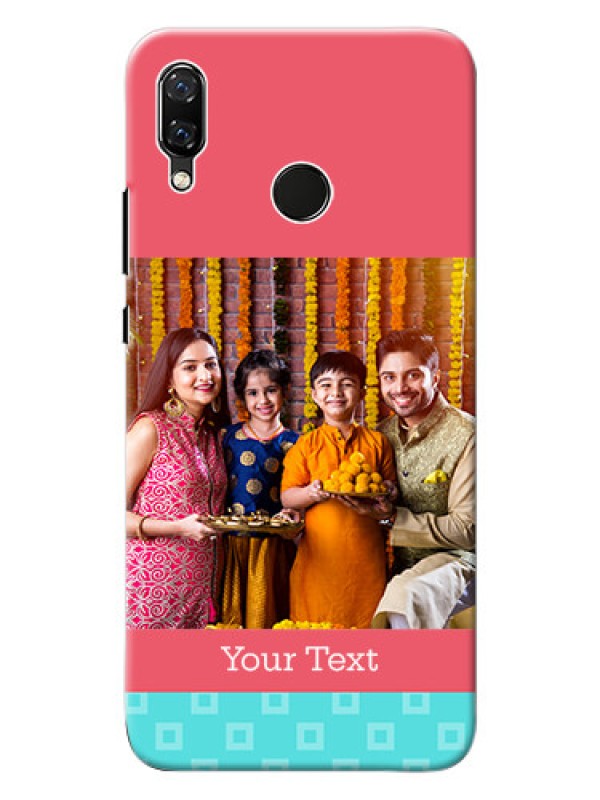 Custom Huawei Nova 3 Pink And Blue Pattern Mobile Case Design