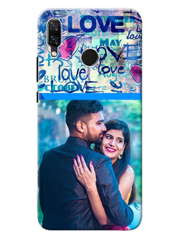 Custom Huawei Nova 3 Colourful Love Patterns Mobile Case Design