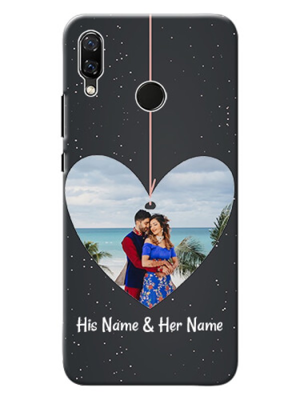 Custom Huawei Nova 3 Hanging Heart Mobile Back Case Design