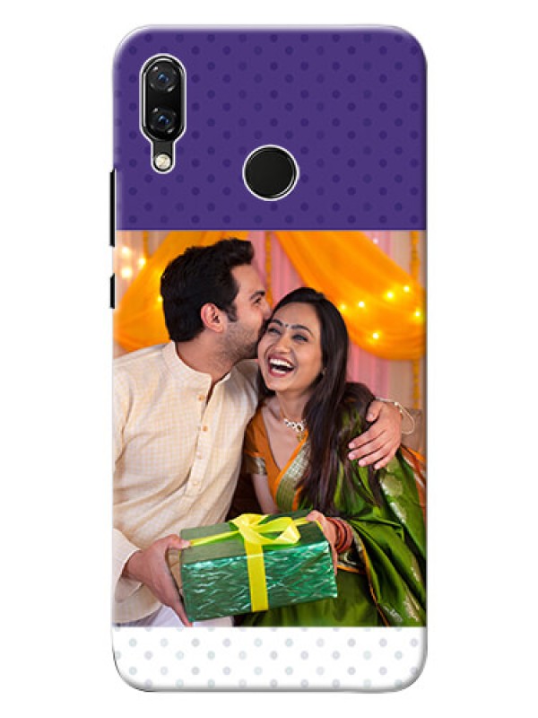 Custom Huawei Nova 3 Violet Pattern Mobile Cover Design