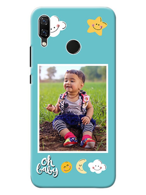Custom Huawei Nova 3 kids frame with smileys and stars Design