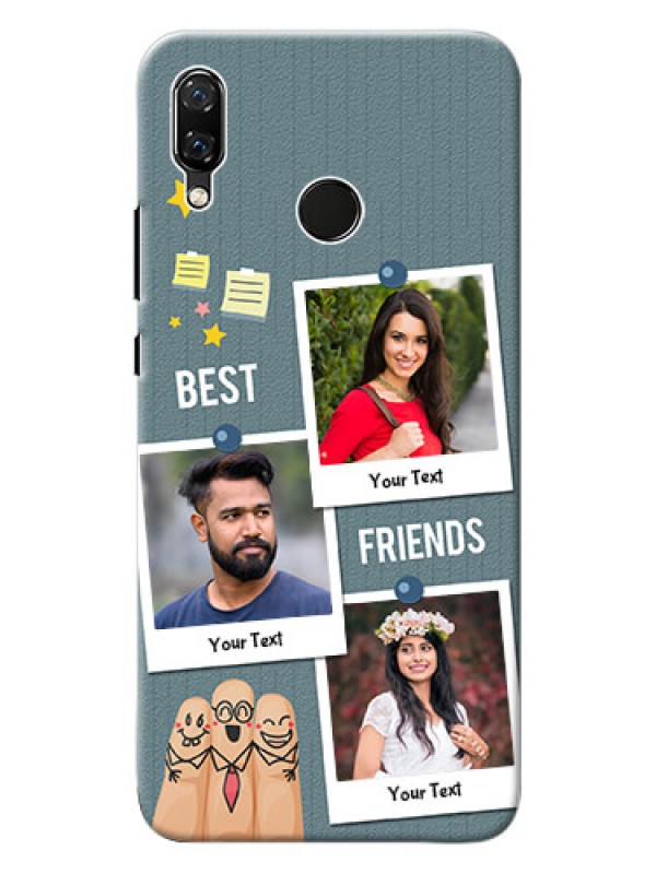Custom Huawei Nova 3 3 image holder with sticky frames and friendship day wishes Design