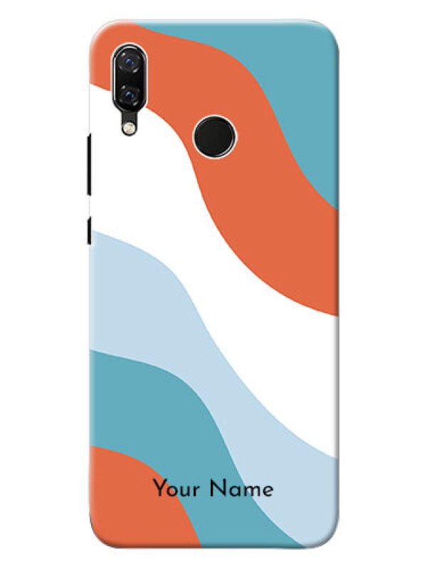 Custom Nova 3 Mobile Back Covers: coloured Waves Design