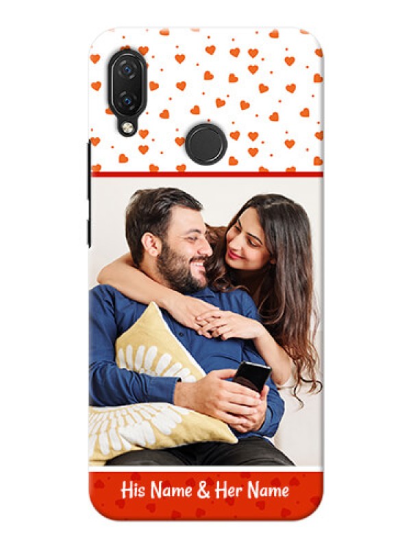 Custom Huawei Nova 3i Phone Back Covers: Orange Love Symbol Design
