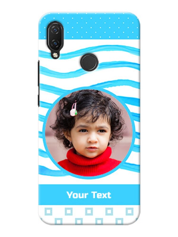 Custom Huawei Nova 3i phone back covers: Simple Blue Case Design