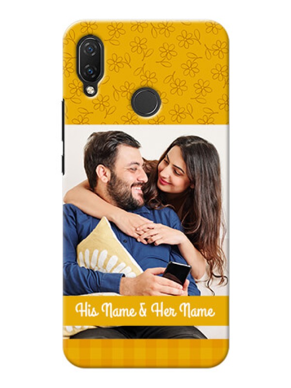 Custom Huawei Nova 3i mobile phone covers: Yellow Floral Design