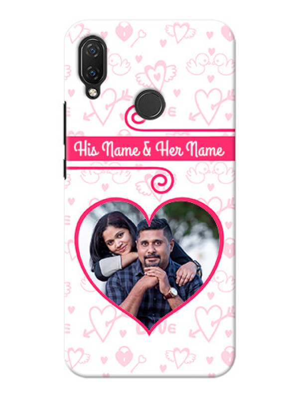 Custom Huawei Nova 3i Personalized Phone Cases: Heart Shape Love Design
