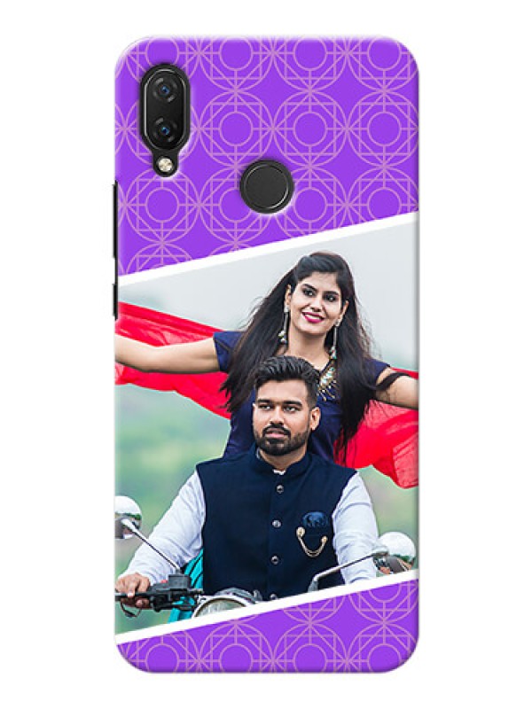 Custom Huawei Nova 3i mobile back covers online: violet Pattern Design