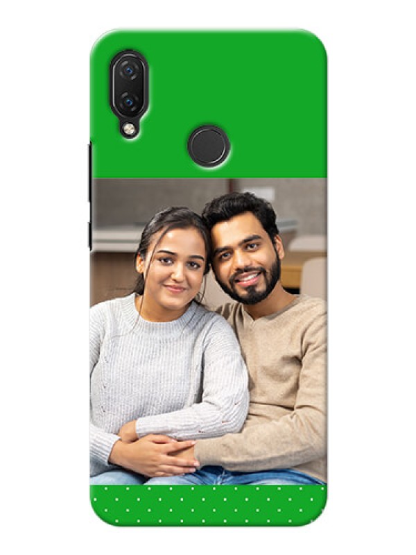 Custom Huawei Nova 3i Personalised mobile covers: Green Pattern Design