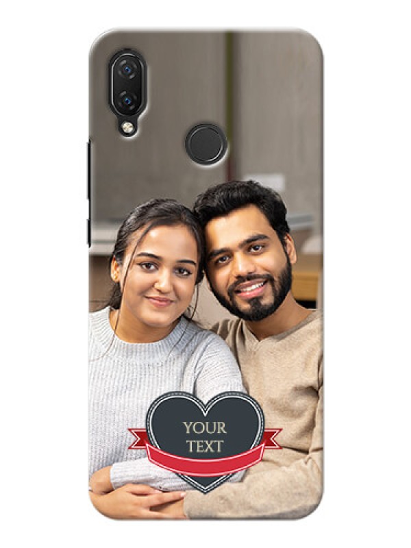 Custom Huawei Nova 3i mobile back covers online: Just Married Couple Design