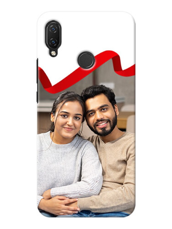 Custom Huawei Nova 3i custom phone cases: Red Ribbon Frame Design
