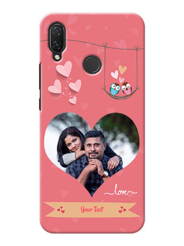 Custom Huawei Nova 3i custom phone covers: Peach Color Love Design 