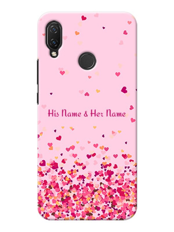 Custom Nova 3i Phone Back Covers: Floating Hearts Design