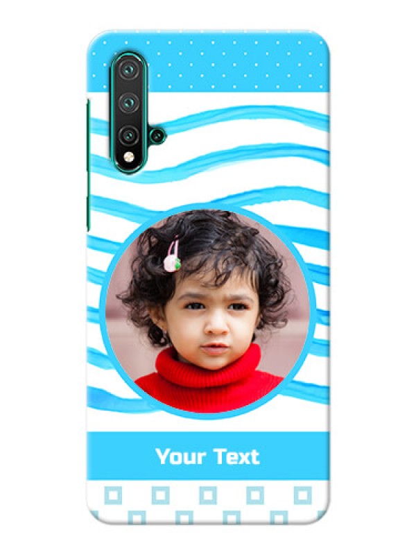 Custom Huawei Nova 5 phone back covers: Simple Blue Case Design