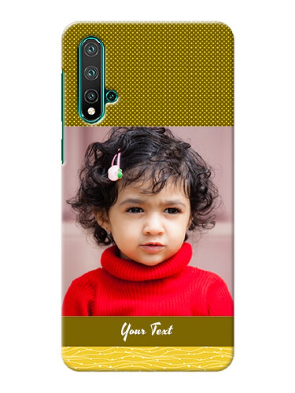 Custom Huawei Nova 5 custom mobile back covers: Simple Green Color Design