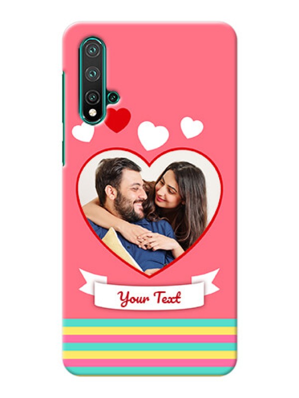 Custom Huawei Nova 5 Personalised mobile covers: Love Doodle Design