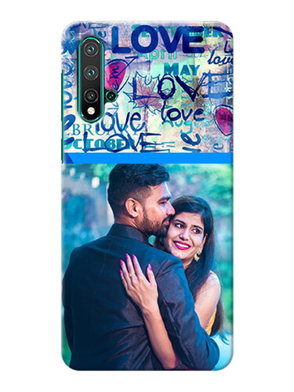 Custom Huawei Nova 5 Mobile Covers Online: Colorful Love Design