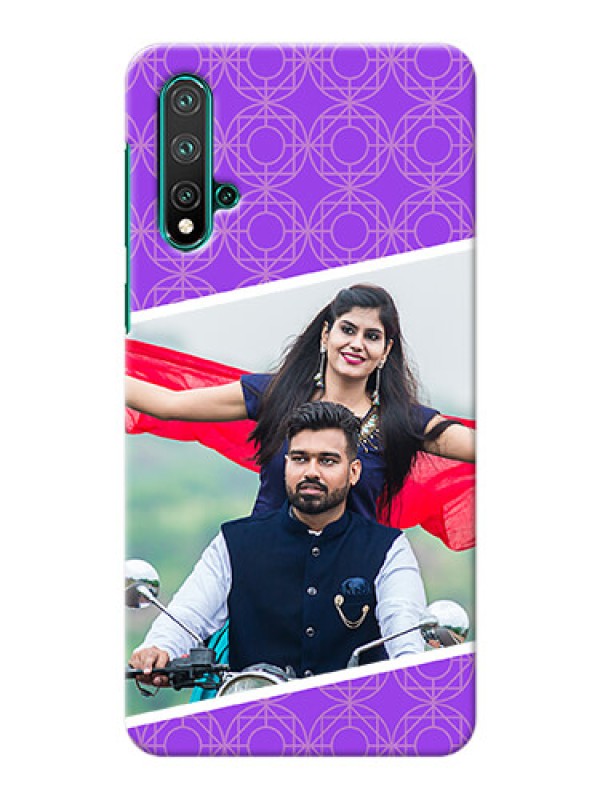 Custom Huawei Nova 5 mobile back covers online: violet Pattern Design