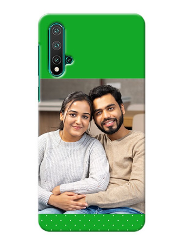 Custom Huawei Nova 5 Personalised mobile covers: Green Pattern Design