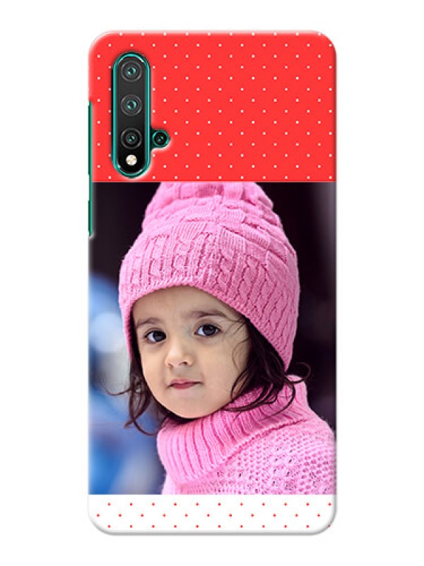 Custom Huawei Nova 5 personalised phone covers: Red Pattern Design
