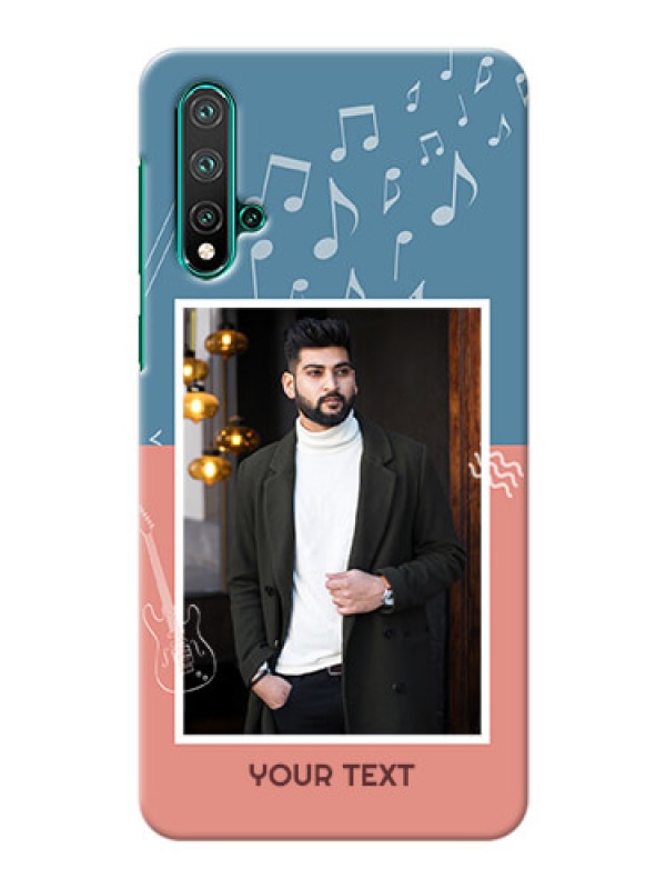 Custom Huawei Nova 5 Phone Back Covers with Color Musical Note Design