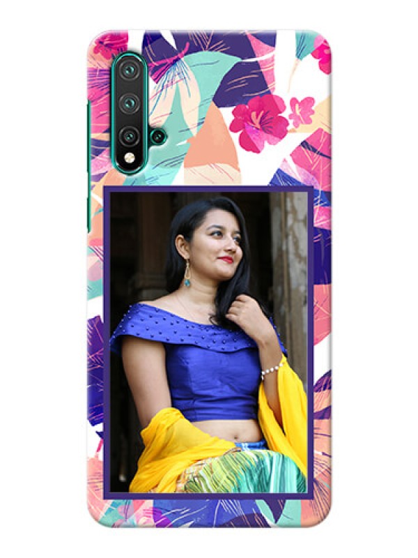 Custom Huawei Nova 5 Personalised Phone Cases: Abstract Floral Design