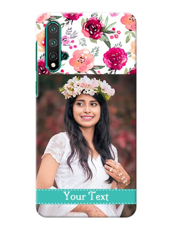 Custom Huawei Nova 5 Personalized Mobile Cases: Watercolor Floral Design