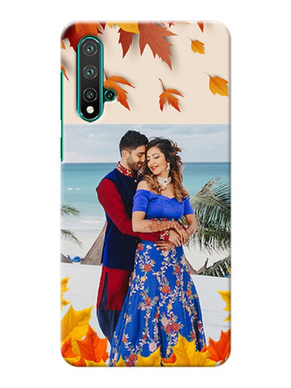 Custom Huawei Nova 5 Mobile Phone Cases: Autumn Maple Leaves Design