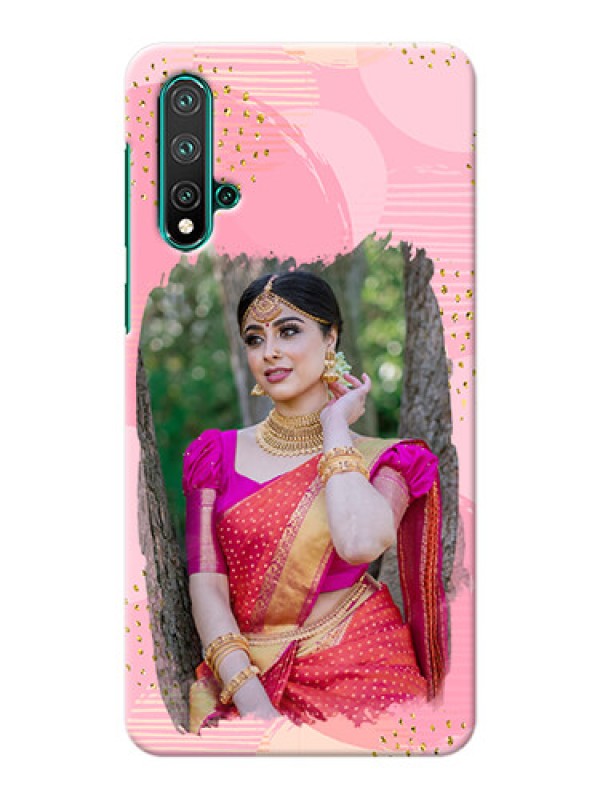 Custom Huawei Nova 5 Phone Covers for Girls: Gold Glitter Splash Design