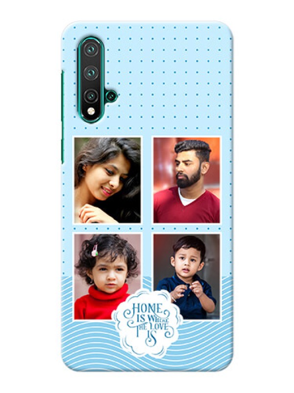 Custom Nova 5 Custom Phone Covers: Cute love quote with 4 pic upload Design