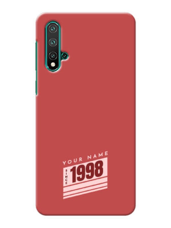 Custom Nova 5 Phone Back Covers: Red custom year of birth Design
