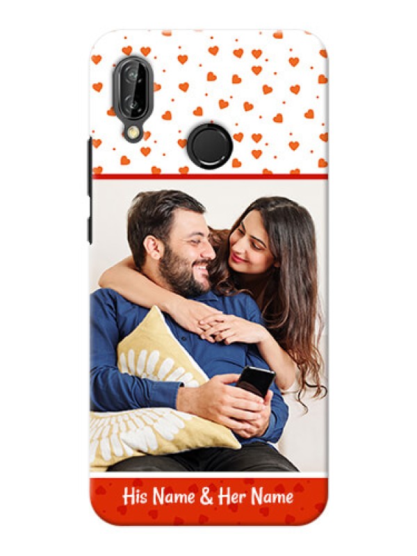Custom Huawei P20 Lite Orange Love Symbol Mobile Cover Design
