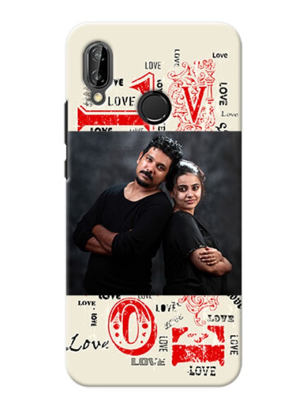 Custom Huawei P20 Lite Lovers Picture Upload Mobile Case Design