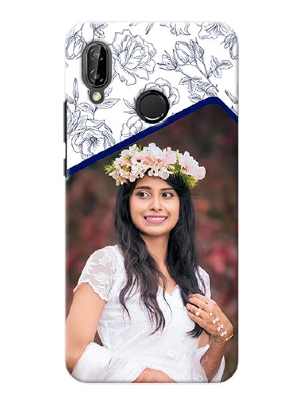 Custom Huawei P20 Lite Floral Design Mobile Cover Design
