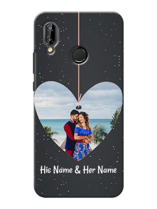 Custom Huawei P20 Lite Hanging Heart Mobile Back Case Design