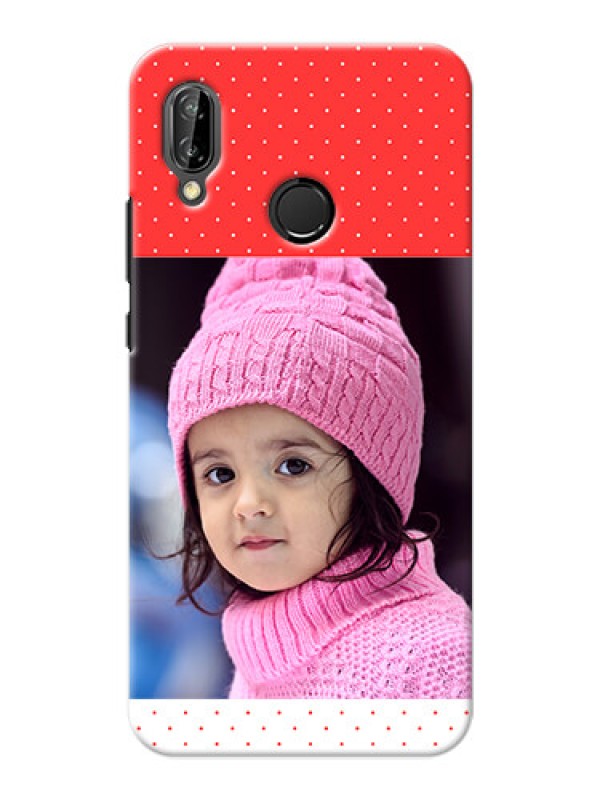 Custom Huawei P20 Lite Red Pattern Mobile Case Design