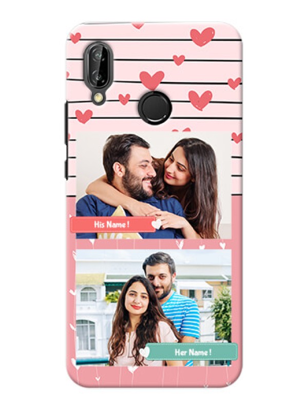Custom Huawei P20 Lite 2 image holder with hearts Design