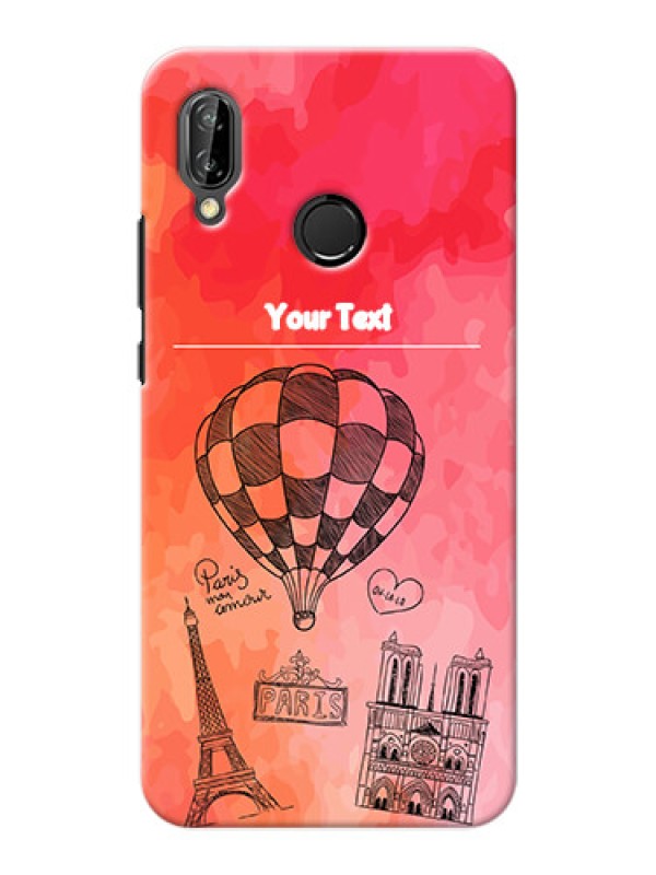 Custom Huawei P20 Lite abstract painting with paris theme Design