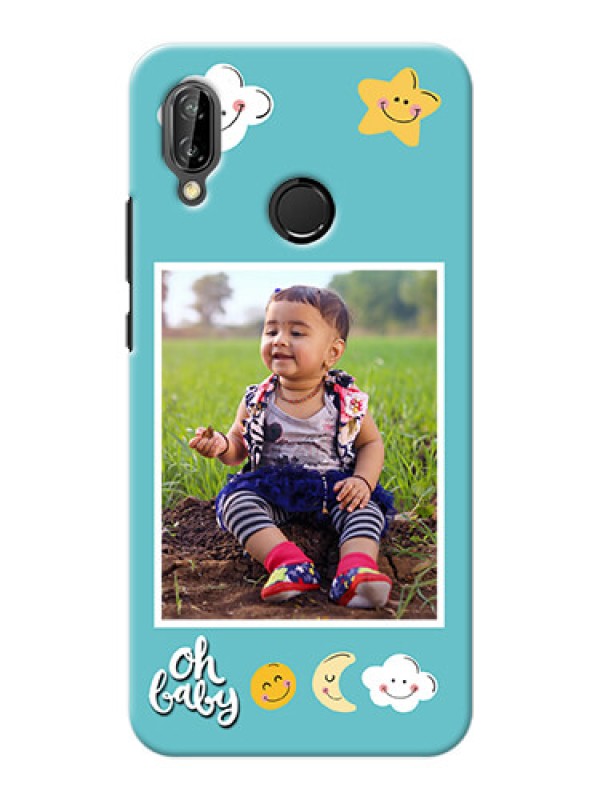 Custom Huawei P20 Lite kids frame with smileys and stars Design