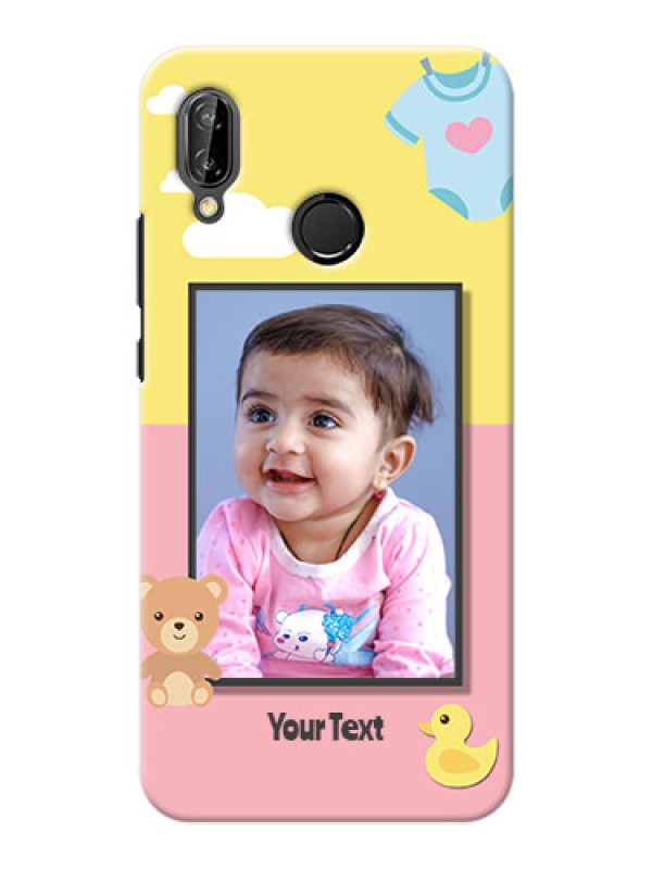 Custom Huawei P20 Lite kids frame with 2 colour design with toys Design